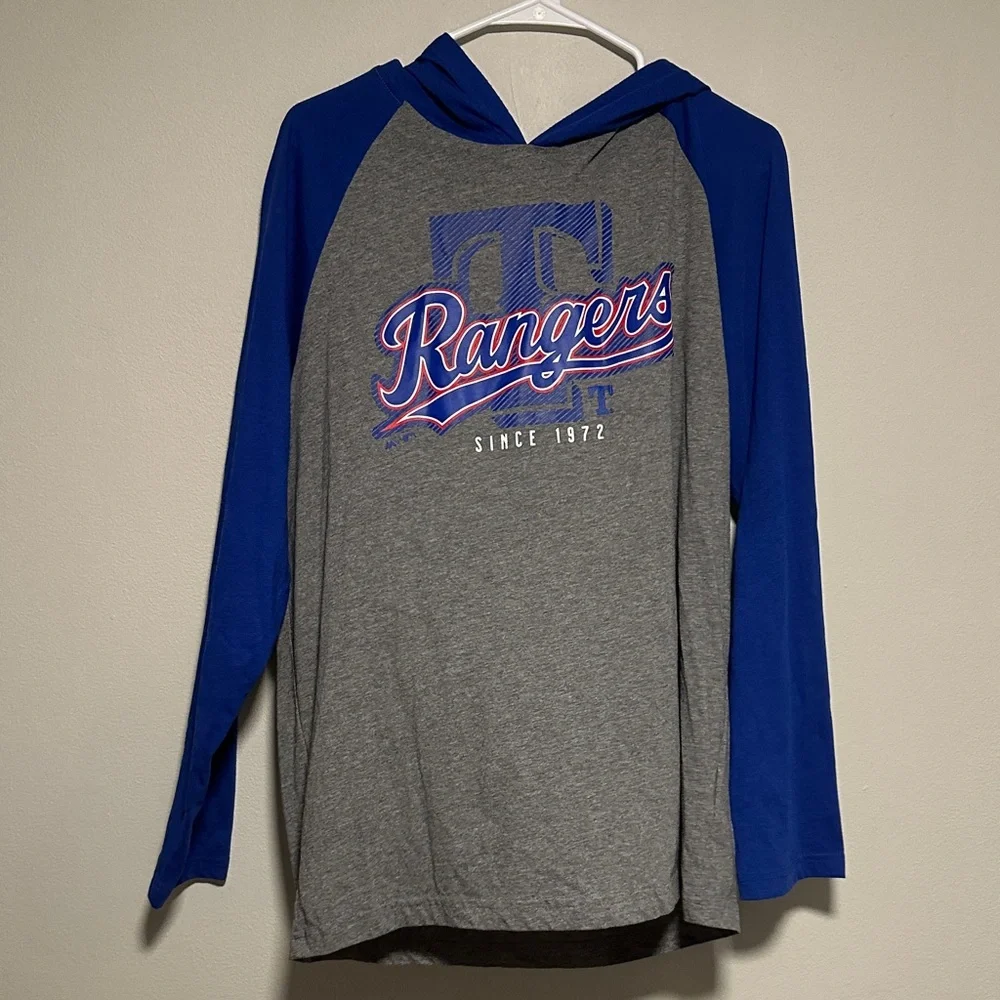 Majestic Blue and Gray Rangers Hoodie - Picture 1 of 3